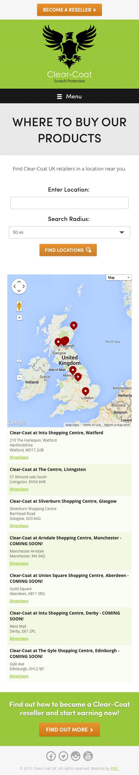 Clear-Coat UK Locations